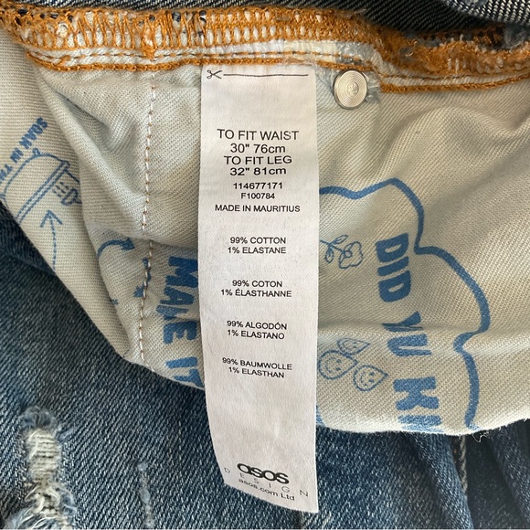 ASOS Distressed Straight Leg Jeans - Picture 5 of 6